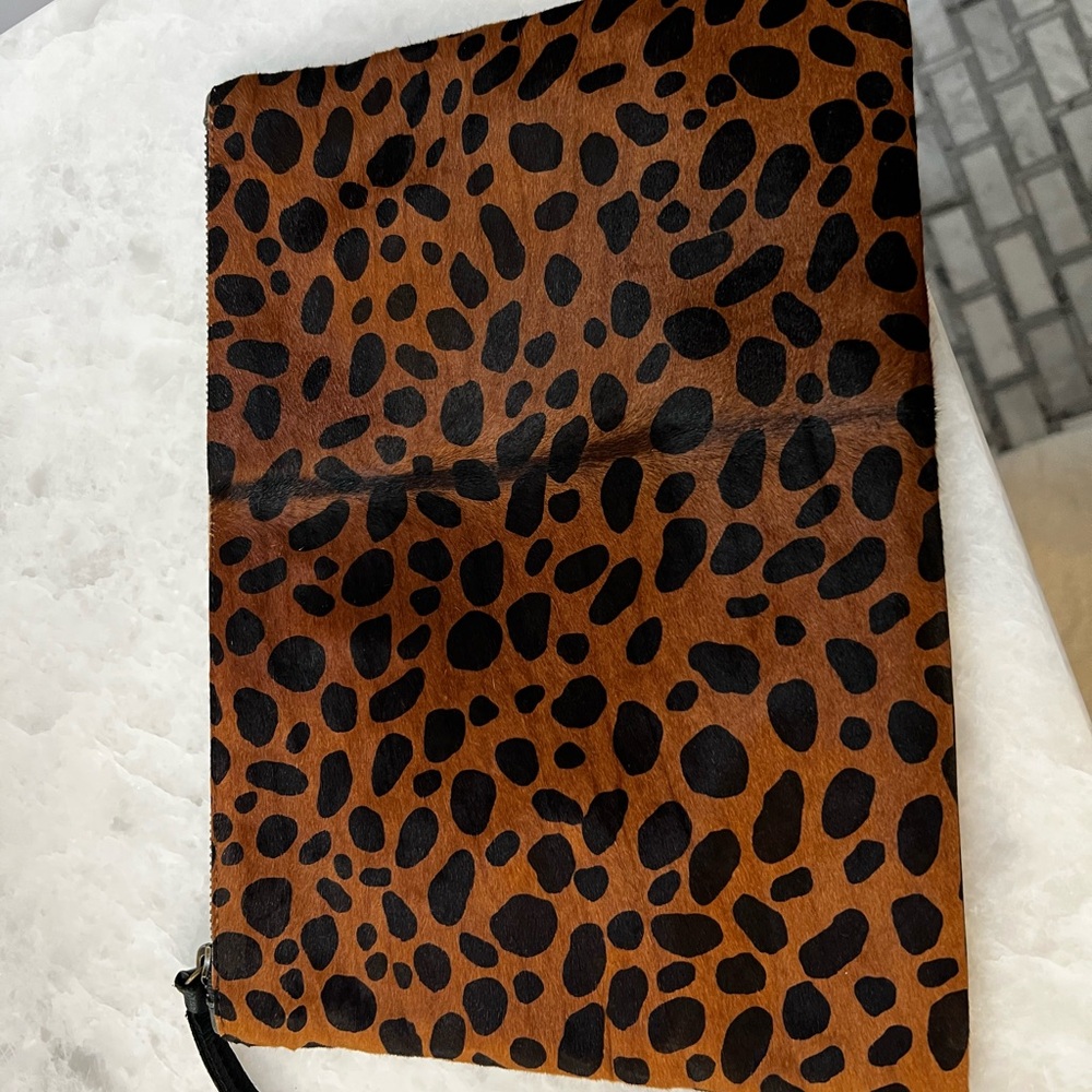Leopard Print Clutch Wristlet